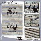Boyiee Set of 6 Camping Kitchen Towels Happy Camper Tea Towels | Absorbent Farmhouse Dish Towels with Funny Sayings 24 x 16 Inches Camping Hand Towels for Rv Campers Lovers Gifts Accessories