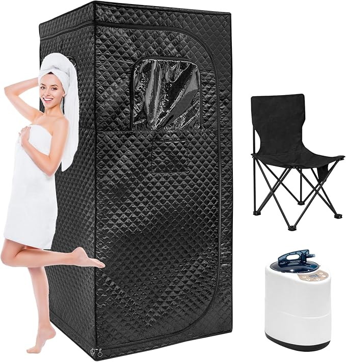 Portable Steam Sauna Box for Home, Personal Sauna Tent for Full Body Spa with 4L Steamer Generator,Sauna Room for Indoor,70.8”x31.5”x31.5”