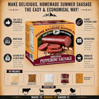 Hi Mountain PEPPERONI Sausage Kit | Complete sausage-making kit with seasoning, cure & 10 casings. Beef, pork, venison, deer, elk. Makes up to 30 lbs