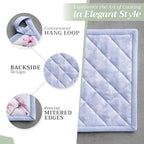 Maison d' Hermine Pot Holders 100% Cotton Potholders (8" x 8", Pack of 1) | Heat Resistant Hot Pads with Loop BBQ Cooking Baking Farmhouse Kitchen Handling Hot Pans Spring Summer - Summer Floral