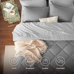 Bedsure King Size Comforter Set - 7 Pieces Reversible King Bed in a Bag, King Bed Set with Comforters, Sheets, Pillowcases & Shams