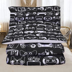 Sunnycitron Gamer Bedding Sets for Boys Gaming Comforter Boys Bedding Sets Queen Comforter Sets Gamer Bed Set Teen Boy Gamer Room Decor Gaming Comforter Set,1 Comforter 2 Pillowcases