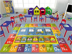 KC Cubs ABC Alphabet Animal Educational Nylon Area Rug