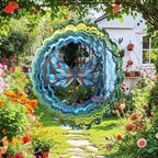 Wind Spinners Outdoor Dragonfly - Birthday Gifts for Women Mom Wife Grandma, Hanging Wind Sculptures Wind Spinners, 12 inch 3D Wind Spinner for Garden Decor for Outside, Garden, Patio, Yard, Outdoor