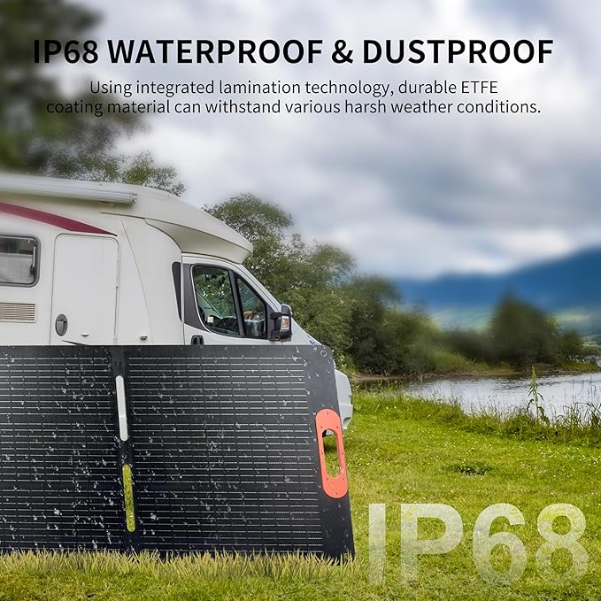 30W 100W 200W 400W Solar Panel,Portable Foldable Solar Panel Kit,Black with Carrying Case (2 * 200W)