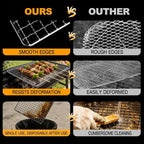 Grill Topper,3 PCS BBQ Grill Mesh Mat,14×10 Inch Mesh Baking Tray,Baking Rack Replacement Pad for Outdoor Barbecue, Camping & Picnics