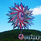 DJUAN 4th of July Decorations,12in American Flag Patriotic Wind Spinner Fourth of July Decor Outdoor,Garden Wind Spinners Patriotic Decor Independence Day Decorations for Yard,Garden,Patio
