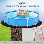 VINGLI 18 FT Round Pool Liner Pad for Above Ground Swimming Pools, Extra Thick Swimming Pool Liner, Prevent Punctures, Weed Barrier, Black