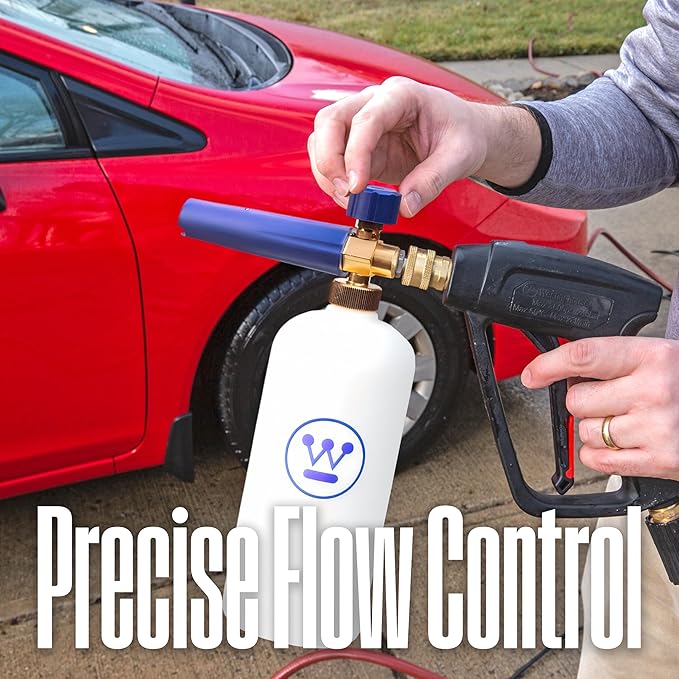 Westinghouse Foam Cannon for Pressure Washers - 3600 Max PSI, 1/4” Connector - for Gas and Electric Pressure Washers