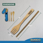 Travel Utensils with Case Set Fork, Knife, Spoon, Chopsticks, Straw, Straw-cleaning brush, Travel Pouch and Carabiner, Excellent For Everyday Use! ((1Set) Sky Blue)