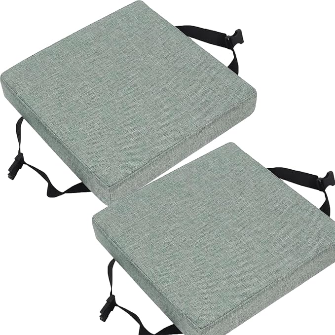 Square Bar Stool Cushion Set of 2 - 14x14/15*15/12*12 Seat Cushion - Thick 5/8cm Dining Chair Pads (Color: 6#)
