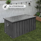 Domi 150-Gallon Outdoor Storage Box – Waterproof, Lockable Storage Cabinet for Patio Furniture, Garden Tools & Pool Supplies – Large Metal Storage for Cushions, Toys & More