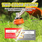 5 Pack String Trimmer Line Compatible with Ego String Trimmer 0.095" 70FT Weed Eater String Pre-Cut Dual Color Fast-Positioning Triangular Twisted Trimmer Line Universal Fit Weed Wacker String