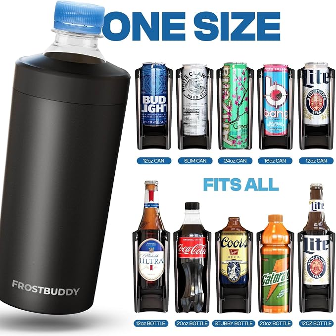 Frost Buddy XL Can Cooler - Fits 12/16/20/24 oz Cans & Bottles (Nebula) | Keeps drinks chilled 12+ hrs | No sweat, no condensation | Fits slim & standard cans | Durable, portable design