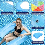 4 Pack Pool Floats Adult, PuppyuWill Minimalist Design Pool Chair Float, 46"X36" Mood-Boosting Colors, Drifter, Chair, Hammock 3-in-1 Inflatable Pool Toys for Pool Party, Lake, River, Sea, Outdoor