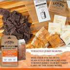 Lucky Jerky Red Pepper DIY Beef Jerky Seasoning and Cure Kit, 12 Oz | Make Your Own Red Pepper Beef Jerky at Home, Sweet and Hot Flavor, Seasons 20 lbs of Meat