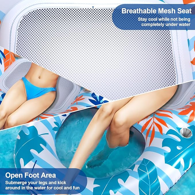 OOOPSIUN Inflatable Pool Floats Lounger Adult - Water Swimming Pool Float Lounge Raft for Pool Party Supplies/Beach/Lake/Tanning Floats