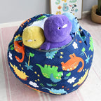YuppieLife Kids Storage Bean Bag Cover（No Filling）Toy Organizer|Carrying Handle Sofa|Available for Kids and Teenager|Cuddle Chair|Machine Washable and Durable（38“,Dinosaur）
