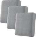 H.VERSAILTEX Super Stretch Individual Seat Cushion Covers - 3 Piece Sofa Cushion Covers in Dove, Thick Jacquard Textured Twill Fabric