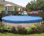 ECOOPTS 13 ft Round Pool Cover for Above Ground Pools, Swimming Pool Cover Protector Winter Safety Cover (Blue)