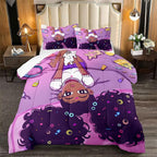 Girls Black Girls Comforter Sets for Teen Kids Adults African American Queen Size African American Girl Comforter Set for Girls Bedroom Cute Black Girls Bedding Set 1 Comforter 2 Pillowcases