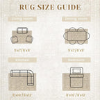 6x9 Area Rugs for Living Room: Washable Vintage Floral Rug Low Pile Non-Slip Boho Carpet for Nursery Bedroom Dining Room (Brown, 6'x9')