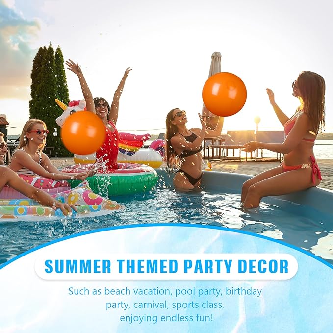 2 Pcs Inflatable Beach Ball 8 inch Swimming Pool Balls Summer
