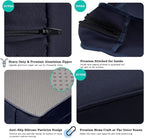 ClawsCover 7Pack Outdoor Patio Seat and Back Cushions Replacement Covers Fit for 3/5 Pieces 4-Seater Wicker Rattan Furniture Conversation Set Sectional Couch,Navy-Large (Include Cover Only)