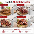 3 Size Stainless Steel Sausage Stuffer Tubes Kit | Replacement Funnels for LEM Sausage Stuffers (Includes 3/4", 1/2", 3/8" Sizes)