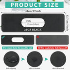 Tioncy 2 Pcs Faucet Mat Sink Splash Guard Oval-hole Oval Splash Pad for Kitchen Sink Oval Base Diatomite Faucet Mat for Bathroom Absorbent Mat Splatter Screens(Black)