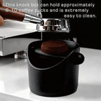 Knockbox 4.8 Inch Espresso Knock Box for Breville Barista Style Coffee Espresso Accessories Coffee Puck Knock Box Espresso Dump Bin Trash Can Tamping Station Gift