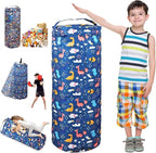 Dinosaur Stuffed Animal Storage Bean Bag Cover for Kids - Organize, Sit, Play & Box Help Promote Comfort and Relaxation - Perfect Playroom & Bedroom Plush Toys Beanbag, Cylinder, Best Gift for Kids