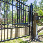 Mighty Mule MM571W-EST Heavy Duty Automatic Package Swing, Smart Bridge, Driveway Sensor, and More, Single Gate Opener, Estate, Black