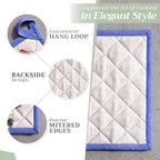 Maison d' Hermine Pot Holders 100% Cotton Potholders (8" x 8", Pack of 2) | Heat Resistant Hot Pads with Loop BBQ Cooking Baking Farmhouse Kitchen Handling Hot Pans Spring Summer - Gourmand