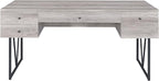 Coaster Home Furnishings Analiese Rustic 63-Inch 4-Drawer Home Office Computer Writing Desk Study Table with Storage Engineered Eco-Friendly Wood Look Laminate Sturdy Steel Grey Driftwood 801999