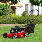 Self Propelled Lawn Mower Gas Powered with 50L Grass Bag Big Wheels 131cc Gas Engine 3 in 1 Mulch Bag Side Discharge Rear Wheel Drive for Hills Uneven 131CC