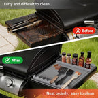 Heat Resistant Silicone Grill Mat for Blackstone - 2Pack 16x11.5'' Non-Slip BBQ Tool Mat, Outdoor Cooking Camping & Tailgating, for Men Grilling（Grey）