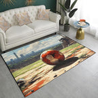 Football Rug - Football Decor for Boys Bedroom Soccer Rug for Play Area Football Printed Rug for Kids Room Basketball Rugs for Teen Boys Bedroom Playmat Area Rugs for Kids Rooms,2'5''×4'