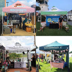 Custom Canopy Tent 10x10 with Logo, Personalized Pop Up Canopy Tent 10x10, Nano-Grade Water Repellent Heavy Duty for Business, w/Roller Bag (Canopy Top)