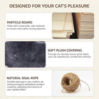 Cat Wall Furniture, 13 in 1 Moon & Bridge Cat Wall Shelves, Grey | Wall Mounted Cats Shelf Set with Plush Fabric, Cat Climbing Systems for 16 Inch Drywall, Condo, Scratching Post, Space-Saving