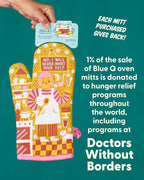 Blue Q No. I Will Never Want Your Help. Funny Oven Mitts - Cute Oven Mitts, Home Kitchen Gifts, Cooking Accessories, Super-Insulated Quilting, Natural-Fitting Shape, 100% Cotton, Size 12.5"L x 7.5"W