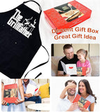 Funny Cooking Chef Apron with Pockets BBQ Kitchen Work Aprons Birthday Dad Creative Gifts