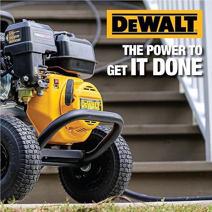 DeWalt DXPW3400PRNB-S PressuReady 3400 PSI Gas Pressure Washer with Quick Start Technology, 2.5 GPM Axial Cam Pump, 208cc Engine, Cold Water, Includes 25-Ft Hose, Nozzles, Spray Gun & Wand, 49-State