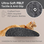Accessory ADD-ON Long Shelf Facade Covers Compatible with Cat Wall Shelves by Pryde Pets - 100% Sustainable PET Felt - Climber Sold Seperately - Cats Perch Privacy and Safety Bumpers (Charcoal)
