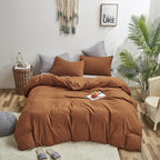 Comforter Set, Pumpkin Color, Bedding Set for Women Girls, Full 3 PCS, Breathable Soft Bedroom Collection