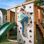 TOPNEW 32PCS Rock Climbing Holds with Mounting Hardware - Climbing Rocks for Indoor/Outdoor Kids Adults Rock Wall, Play Set & Climbing Gym, Dark Color