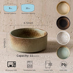 Ceramic Bowl Sets of 4, 4.5 Inches Mix Color, Small Bowls Set Farmhouse Vintage Color Bowls for Kitchen, 10 oz Bowl for Dessert, Dip, Side Dishes, Ice Cream, Fruit, Rice Dishwasher Microwave Safe
