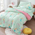 SLEEP ZONE Kids Bedding Comforter Set Full/Queen Size - Super Cute & Soft Kids Bedding 7 Pieces Set with Comforter, Sheet, Pillowcase & Sham (Mermaid Princess)