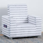 GAP GapKids Upholstered Chair, Grey/White