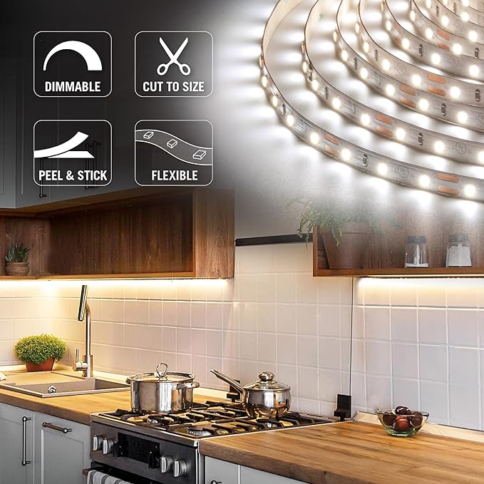 Armacost Lighting RibbonFlex Pro 12-Volt White Tape Strip Light 60 LEDs/m, 3000K Soft White, 65.6 ft (20M) 142260